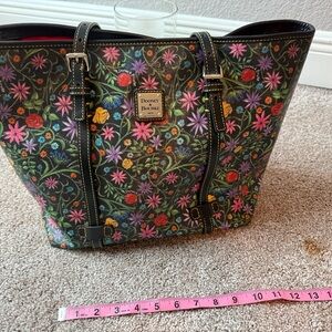 Dooney & Bourke Black Tote Bag with Leather Trim